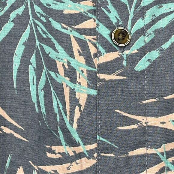 IKE Behar Blue and Cream Sunset Print Button Top - Picture 8 of 14